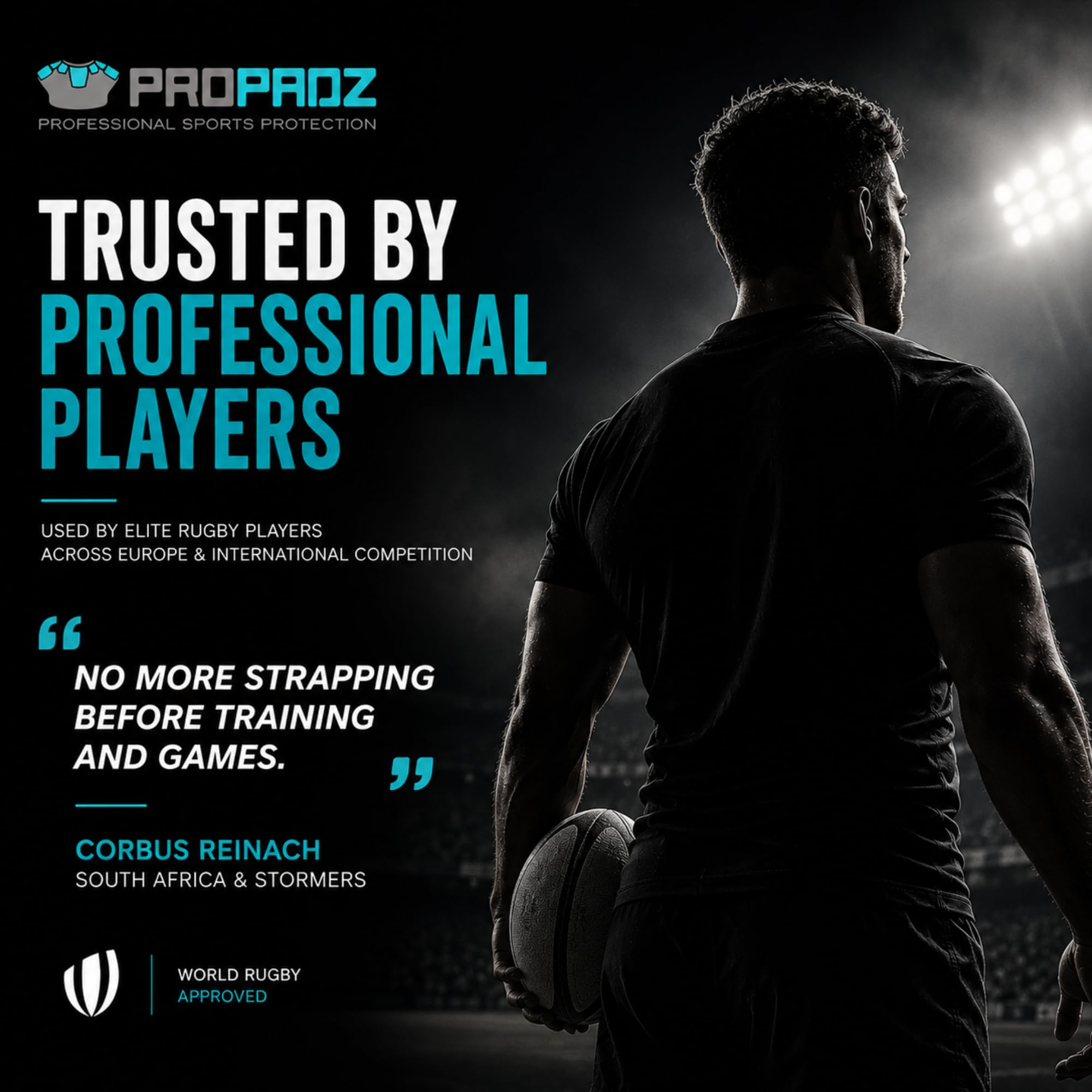 PROPADZ AC Shoulder Protection Vest – AC Joint Recovery & Impact Relief for Rugby Players – Includes Vest + 2 Gel Pads – Designed for Injury Prevention & Shoulder Support