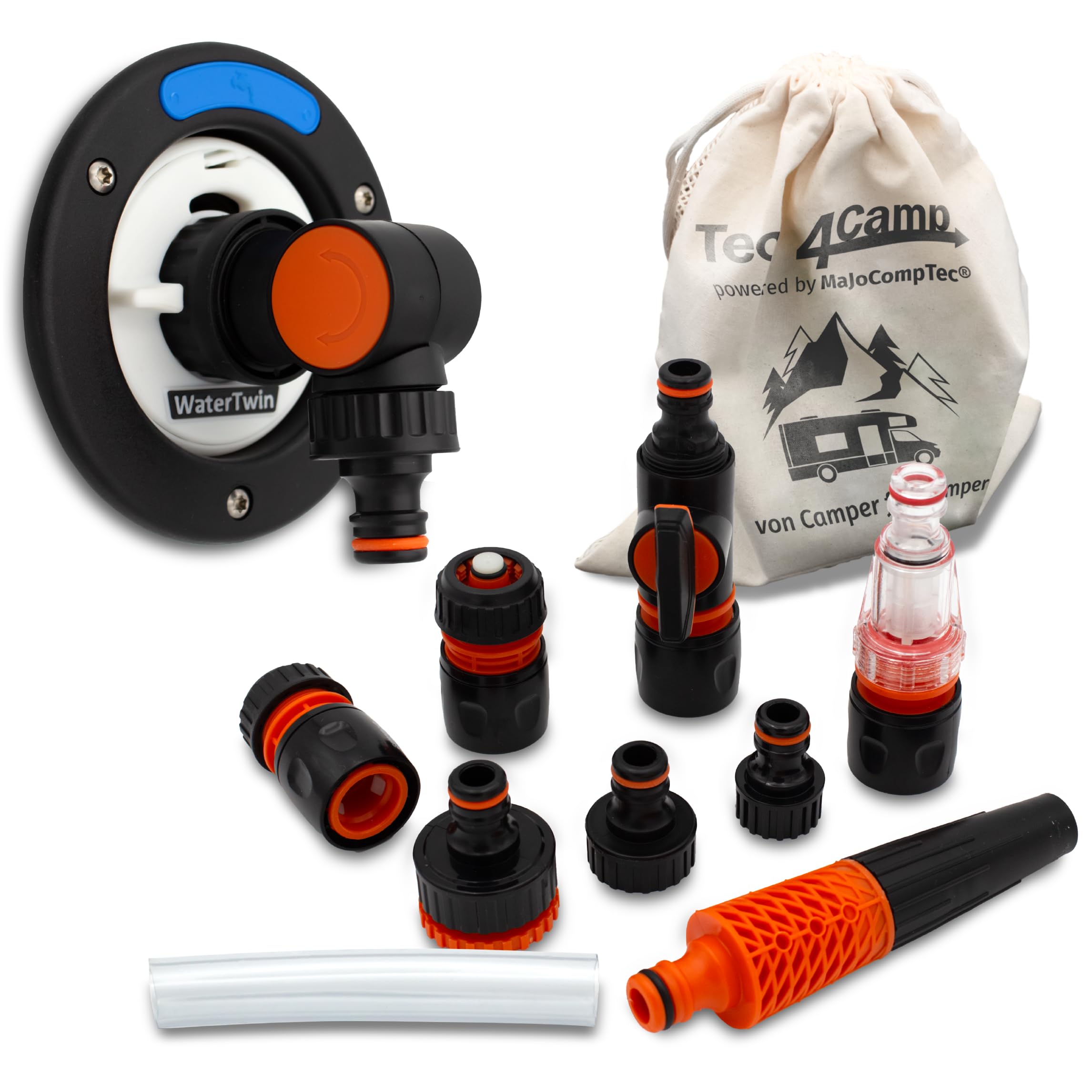 MaJoCompTec® WATERTWIN Tankadapter Wasserfilter Zähler Set |