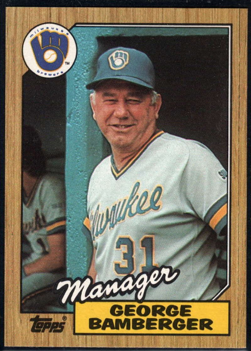 Amazon.com: 1987 Topps Baseball #468 George Bamberger Milwaukee