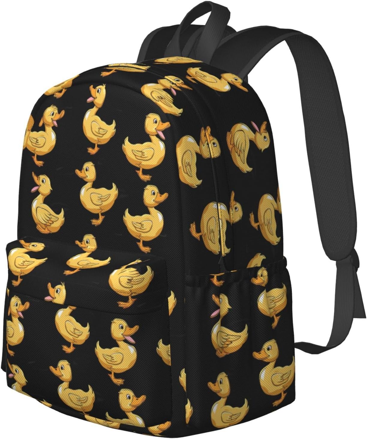 17 Inch Backpack Cartoon Duck Black Cute Red Panda Laptop Backpack Shoulder Bag School Bookbag Casual Daypack