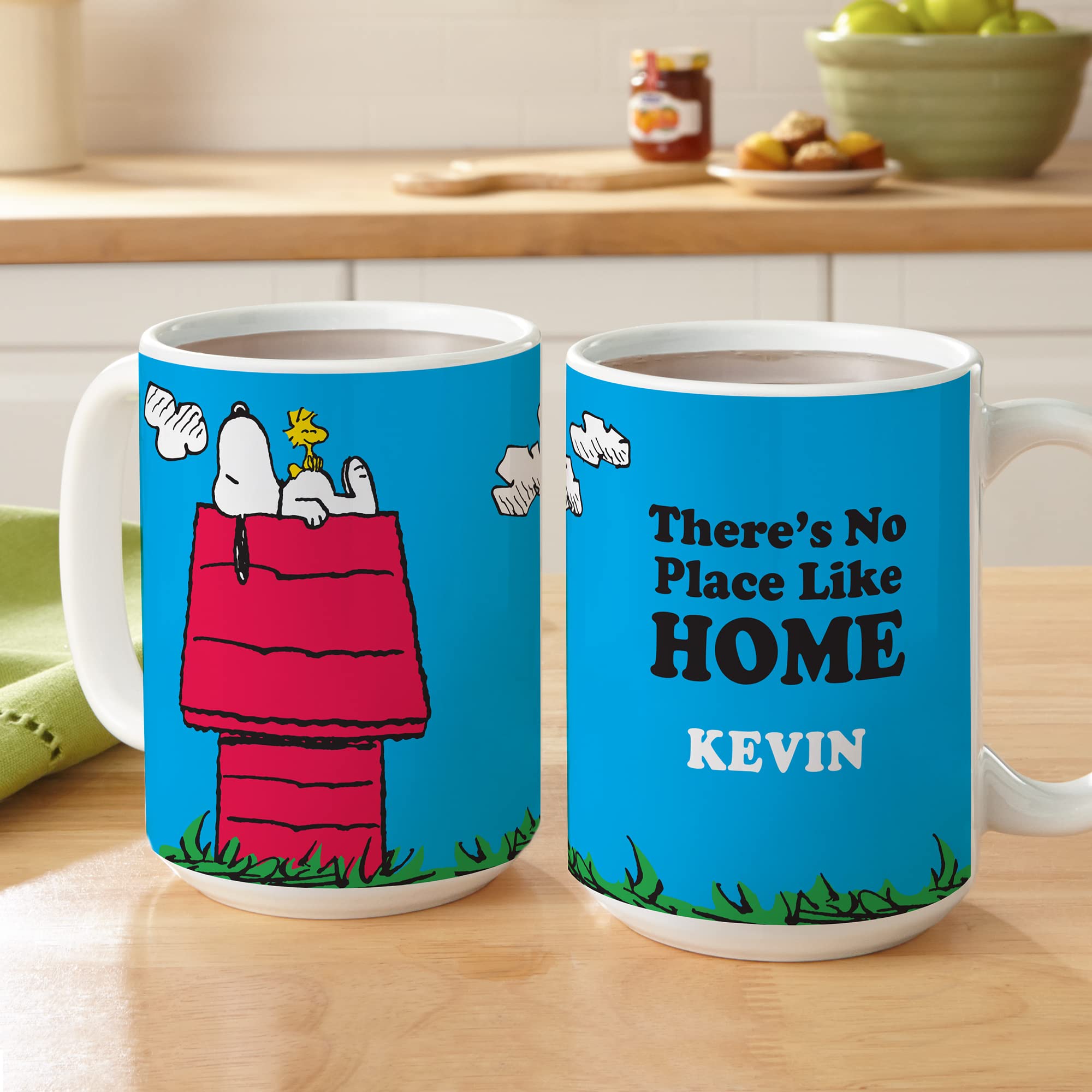 Let's Make Memories Personalized PEANUTS No Place Like Home Mug - For Her - For Him