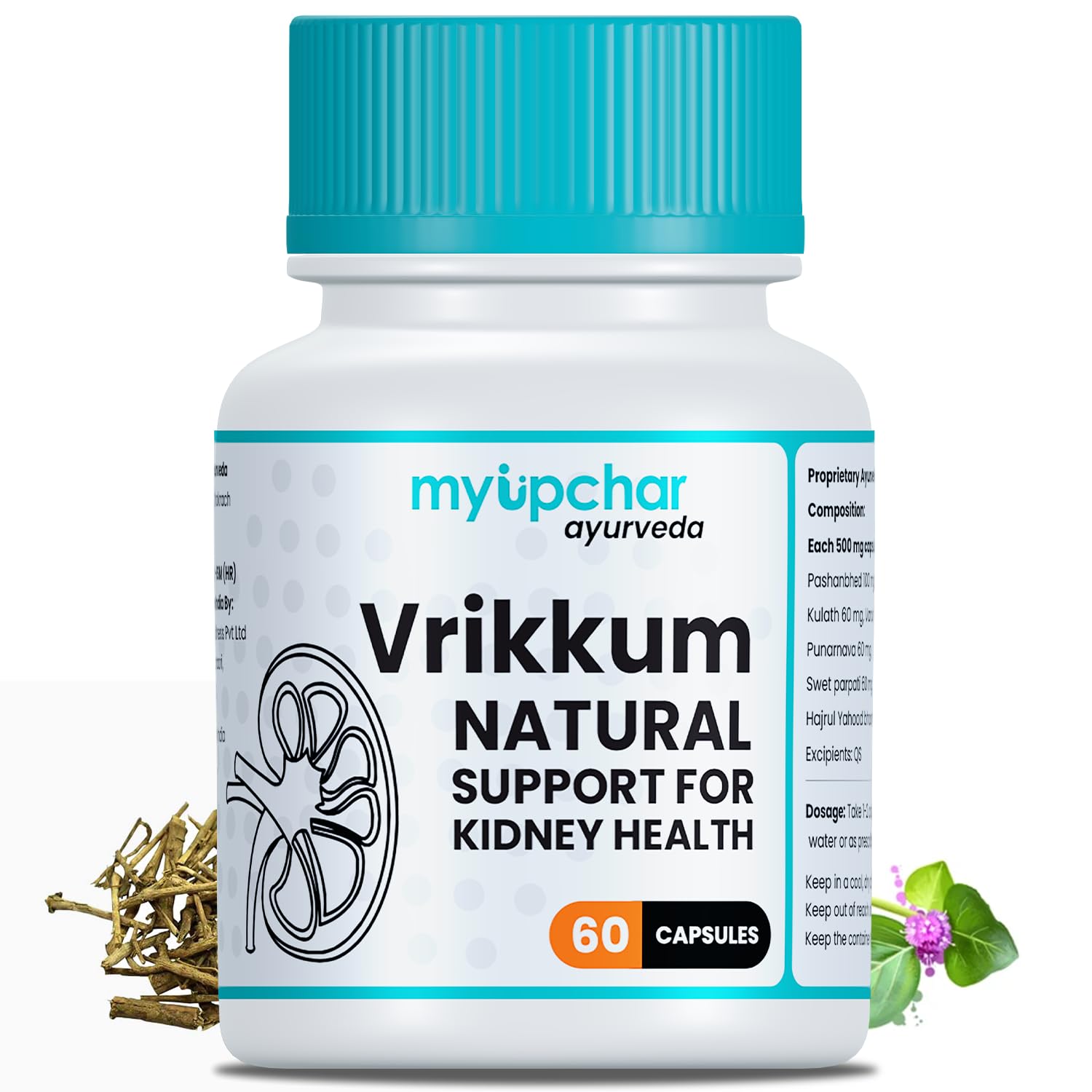 myUpchar Ayurveda Vrikkum 60 Capsules | Supplement For Kidney Function, Gut Health (1) (B0CP41Q4J9) Amazon Price History, Amazon Price Tracker