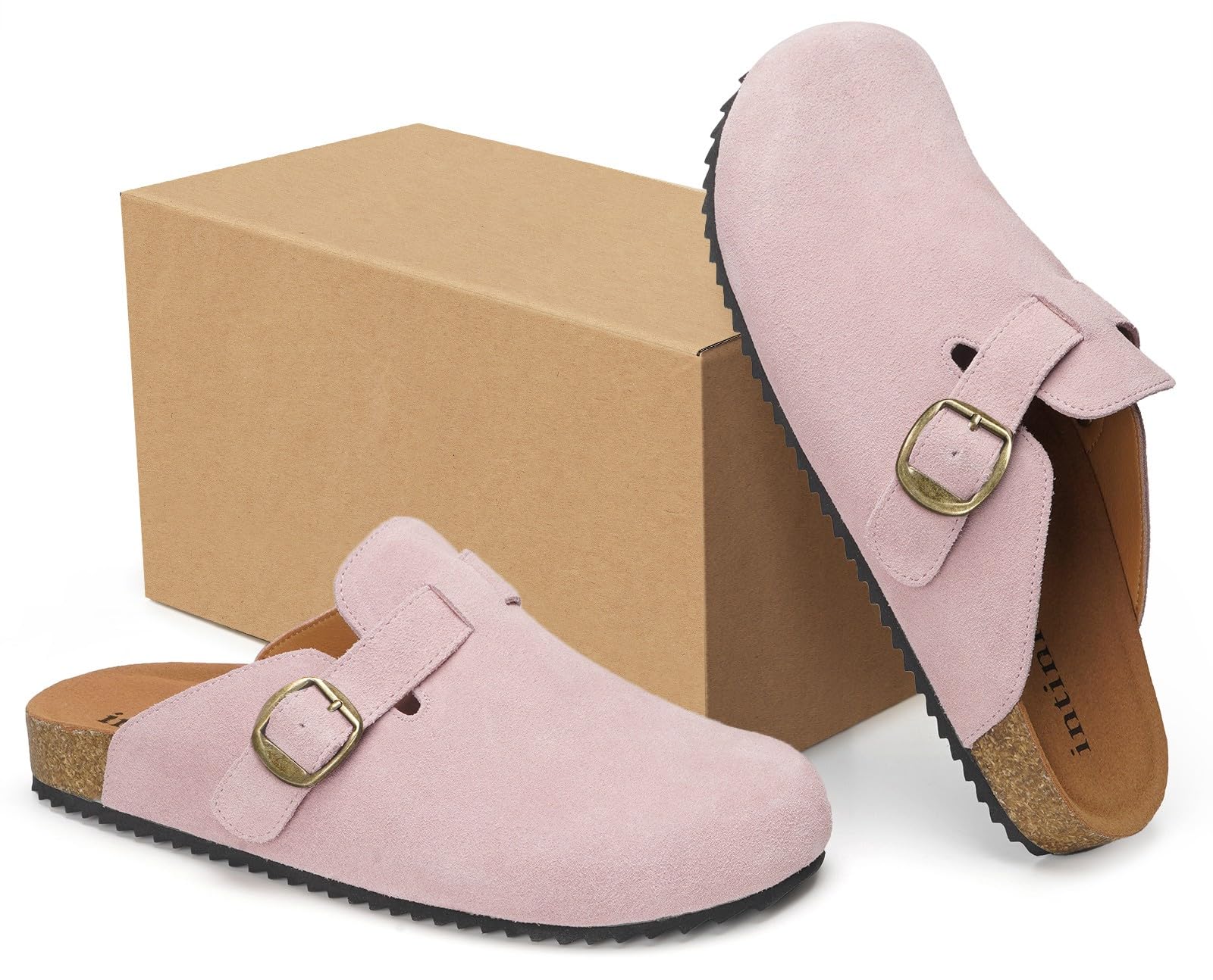 Sabot Donna Ciabatte Uomo Chiuse con Comodo Pantofole in Pelle Scarpe da Giardino Traspirante Sandali Ciabatta 36-46