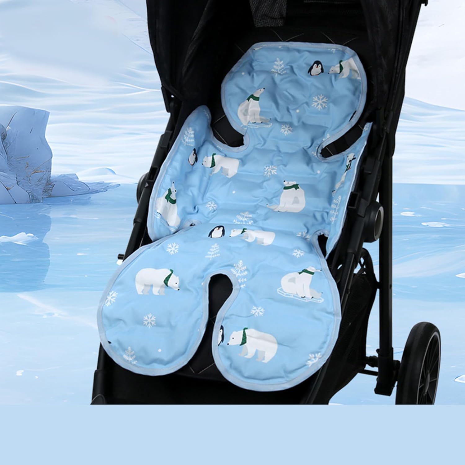 Breathable Cooling Pad Refreshings Infant Stroller Insert Pram Pad Keep Your Infant Comfortable & Cool