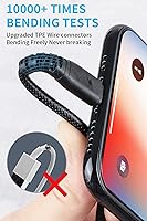 Vista 5 de 3 Pack 6FT Long USB A to Lightning Fast Charging Cord Apple MFi Certified Compatible for iPhone 14 13 12 11 Pro/Pro Max/Plus XR XS X 8 iPad,Car