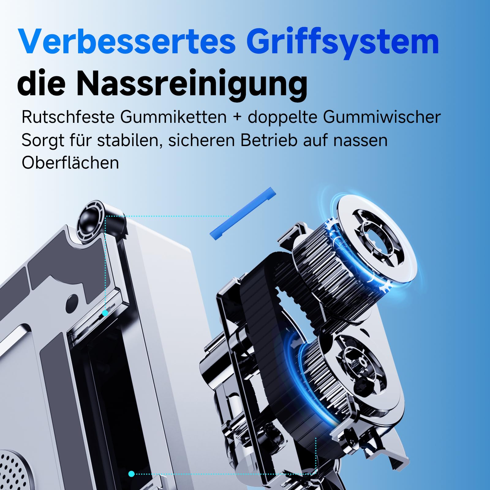 Fensterputzroboter,9000Pa Saugkraft&75N Reinigungskraft,mit 4 Wasser-Sprühdüsen,unterstützt 5 Reinigungsmodi&Fernbedienung, Fensterroboter Nassreinigung von gerahmten & rahmenlosen Fenstern