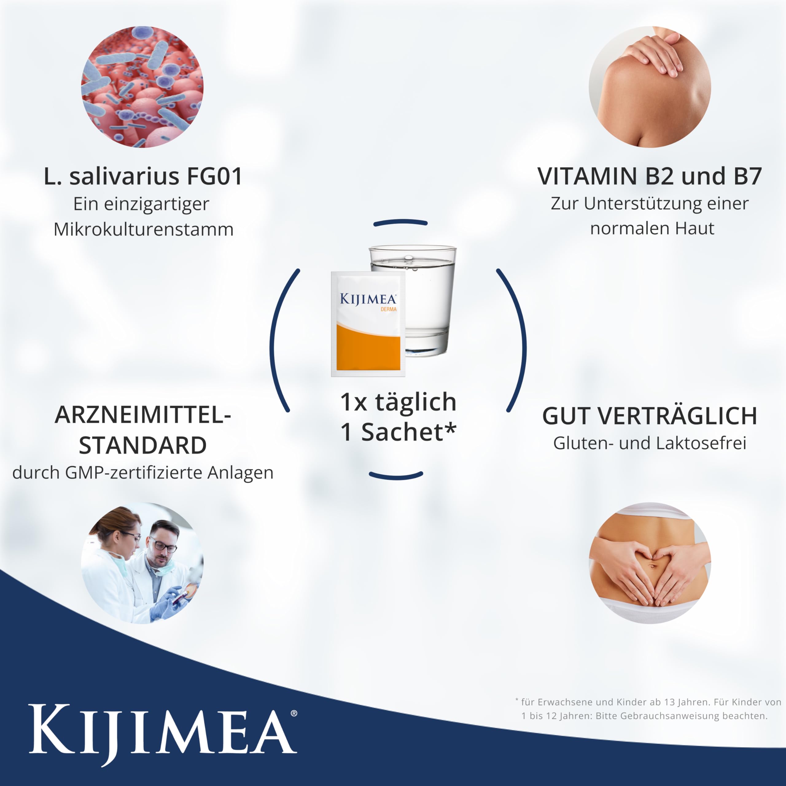 Kijimea Derma – Zur Unterstützung einer normalen Haut – vegan, glutenfrei, laktosefrei, 42 Sachets