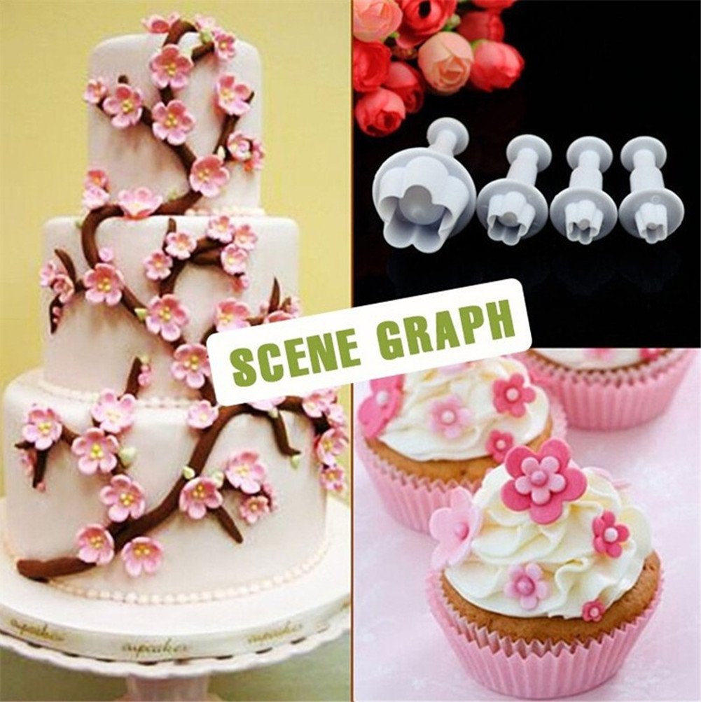 36-Piece Fondant Plunger Set - Flower, Leaf, Butterfly, Heart Cake Decorating Tools For DIY Icing & Cookies - View #2