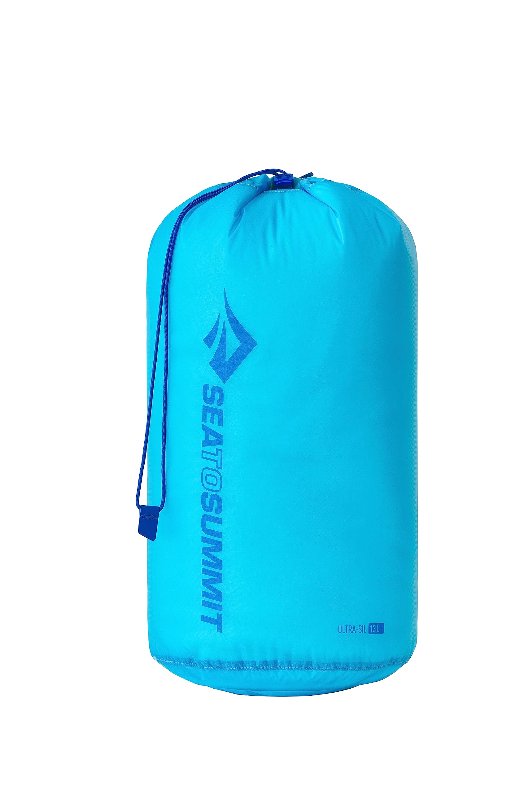 PATIKIL Stuff Sack, 7 x 13 Inch Waterproof Outdoor Storage Sack Portable Drawstring Dust Flap Bag Lightweight Sleeping Bag for Camping Hiking Travel, Navy Blue
