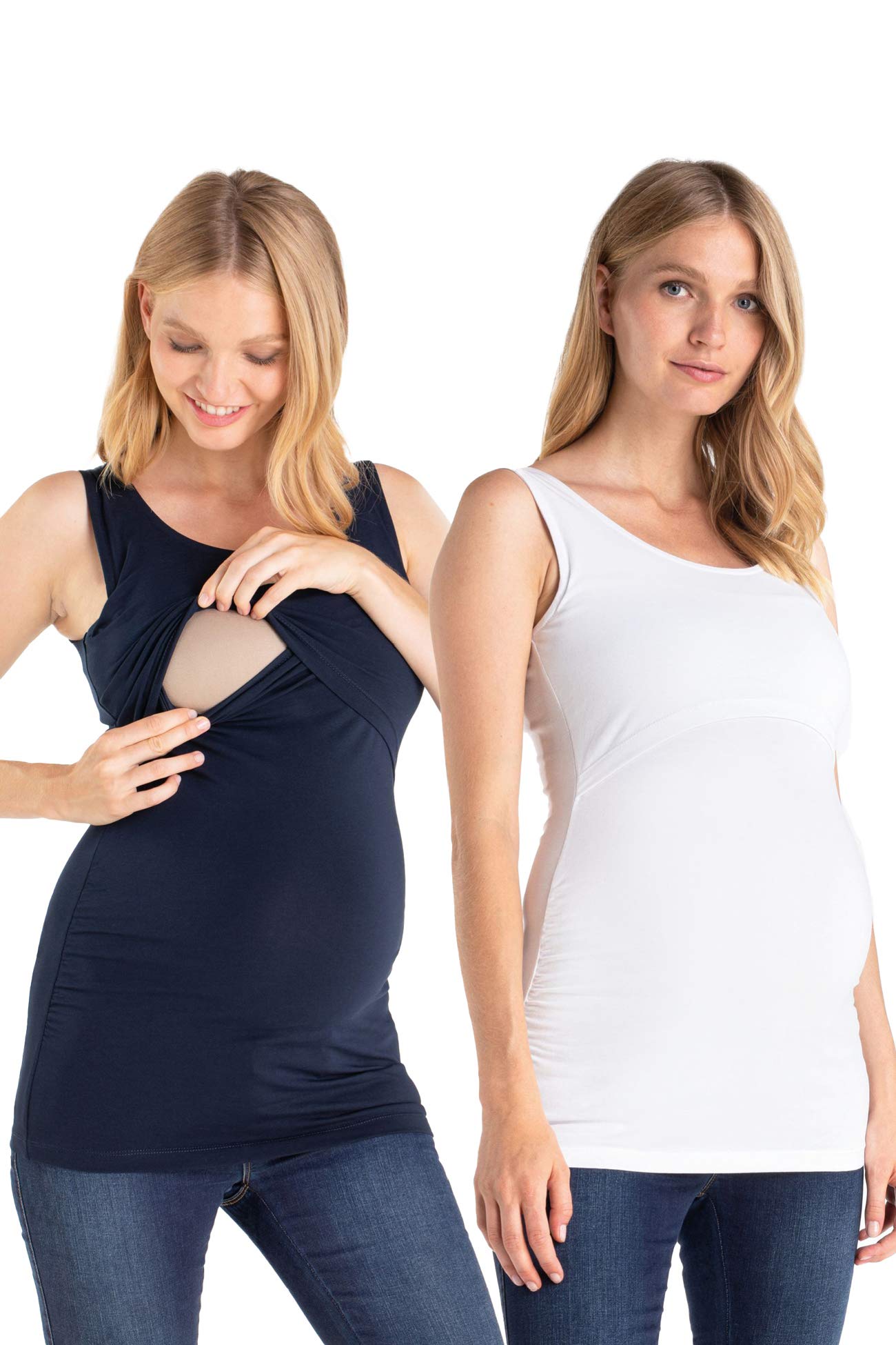 Damen Umstandsshirt Aus Baumwolle – Stilltop Mit O-Neck, Kurzärmlig, Lockeres Sommer-Shirt Für Schwangerschaft & Stillzeit