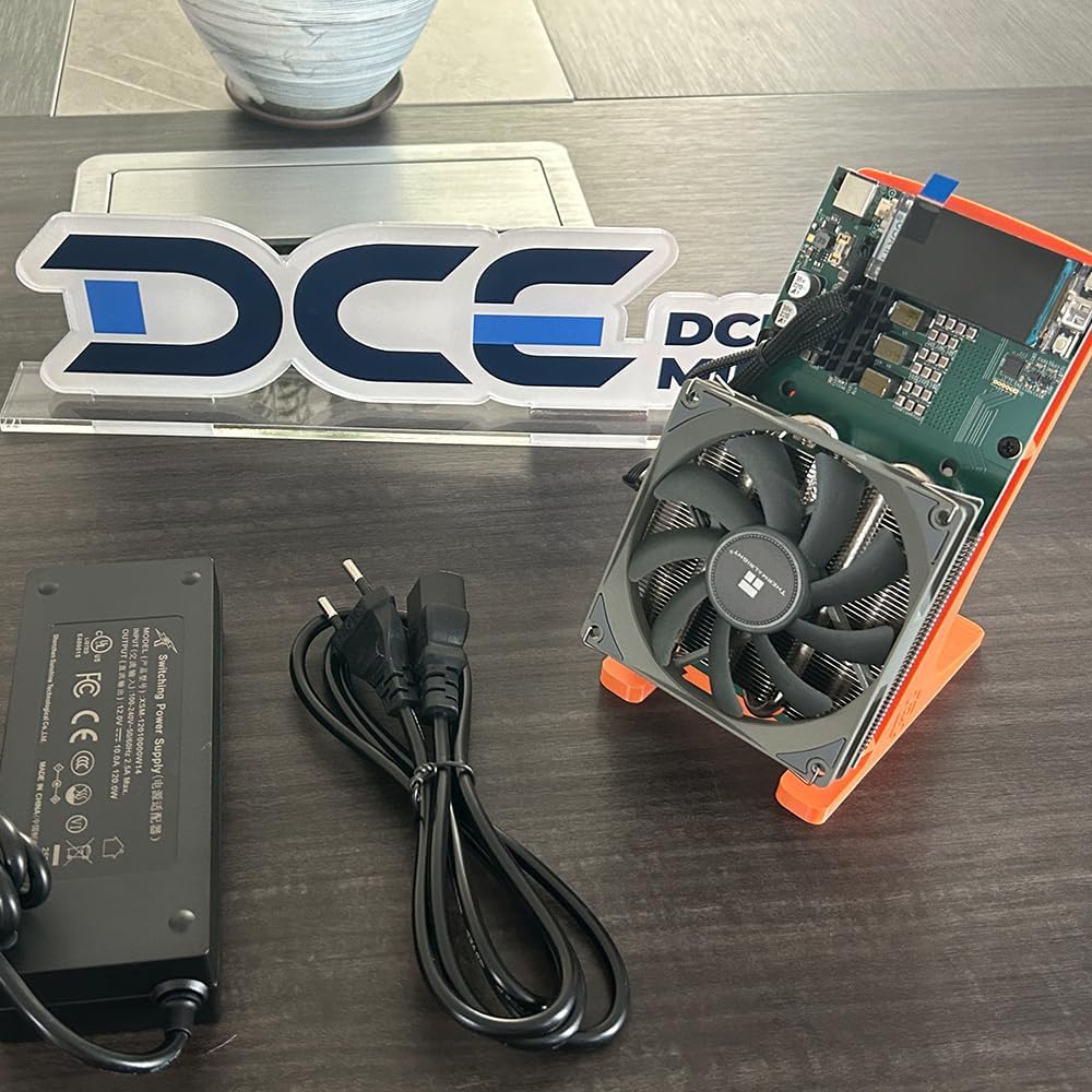 New Bitaxe NerdQaxe++ 4.8TH/s BTC Miner Lucky Miner with Power Supply-Orange