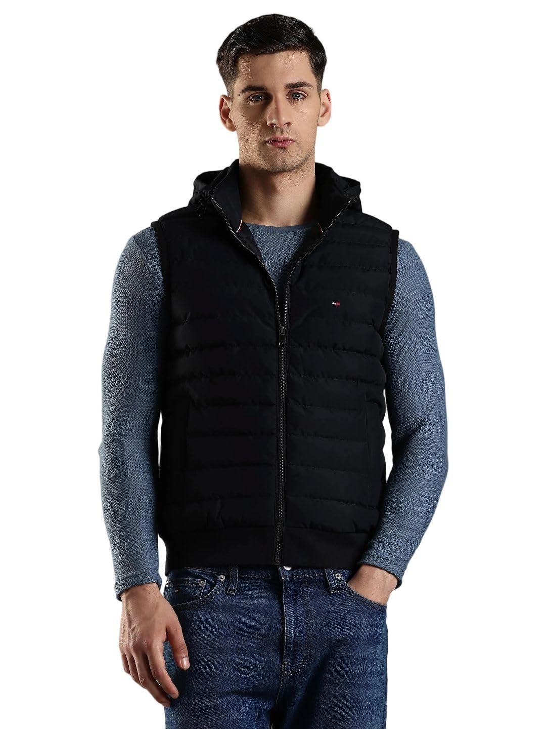 tommy hilfiger Solid cotton regular fit jacket-picture-33