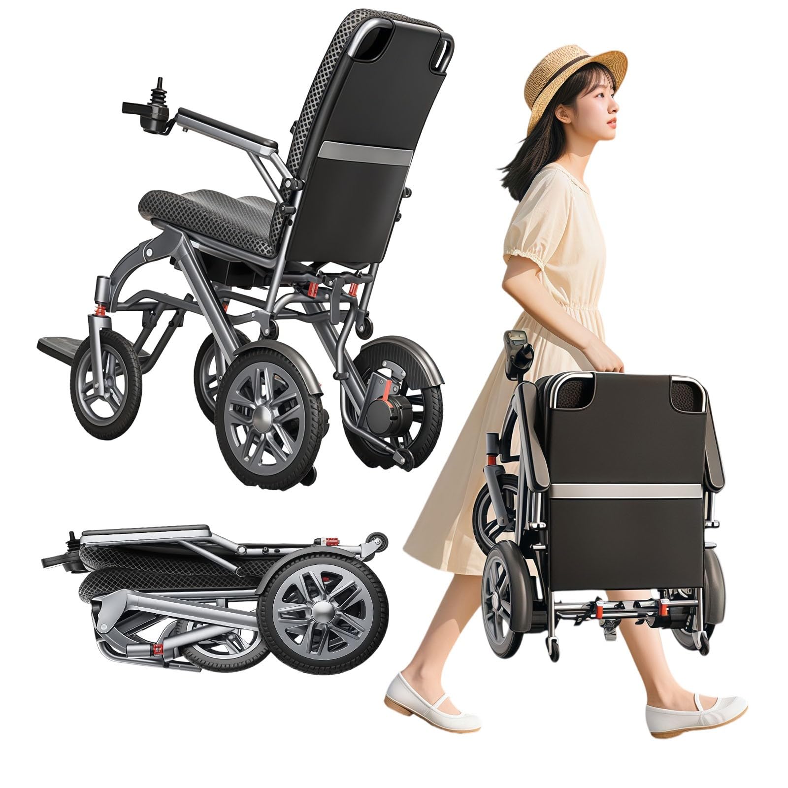Carrozzine Elettriche Per Adulti — Carrozzina Elettrica A Ruote Grandi Per Il Superamento Degli Ostacoli: Intelligente E Completamente Automatico Per Disabili E Anziani