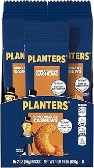 Cashews Super Tube Nuts, Honey Roasted, 15-Count, 2-Ounce