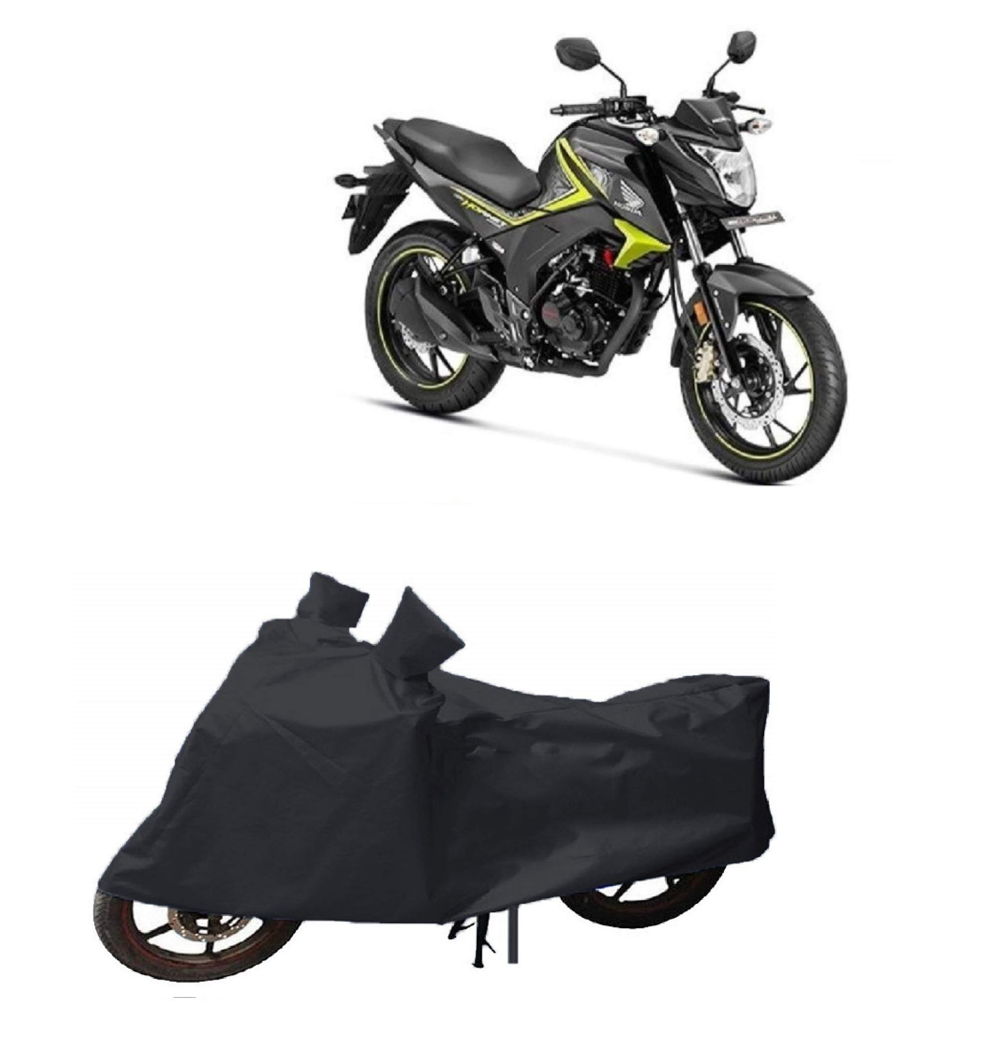CRONEX Water and Dust Resistant Bike/Scooty Cover for Honda CB Hornet 160_Black Matty