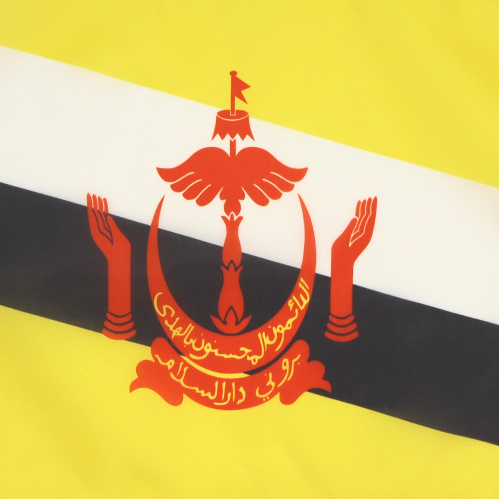 Brunei Flagge 30 X 45 Cm – Hochwertige Polyester-Fahne Mit Hohlsaum, Licht- & Wasserbeständig