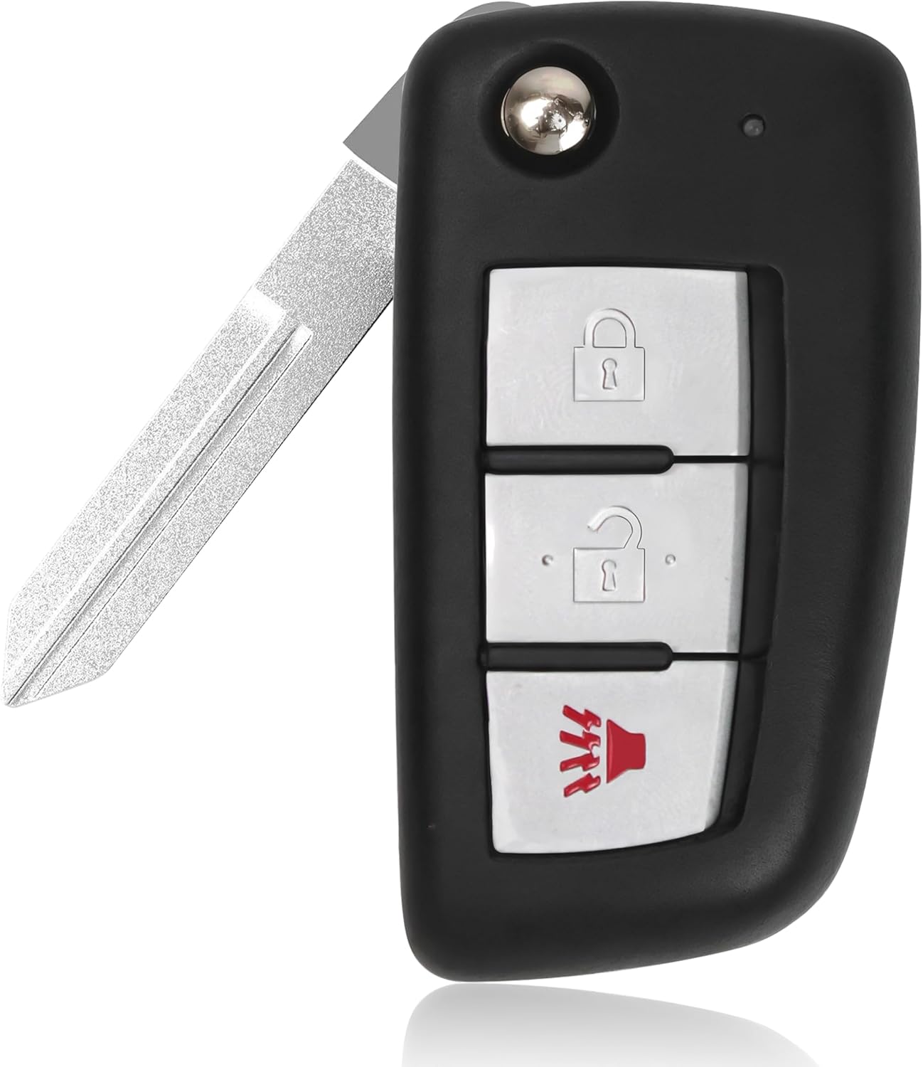 Key Fob Fit for Nissan Rogue 2014 2015 2016 2017 2018 2019 Car, 3-Button Flip Remote Replacement, Keyless Entry Uncut Ignition Accessories, FCC ID: CWTWB1G767, Replace H0561-4BA1A, H0561-4BA1B, 434MHz