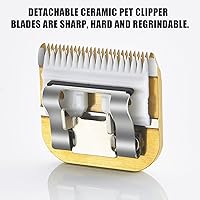 Vista 2 de 2 unidades 10#30 cortadoras desmontables de cerámica afilada para mascotas, compatible con Andis, Oster A5, Wahl KM Series Clippers, longitud