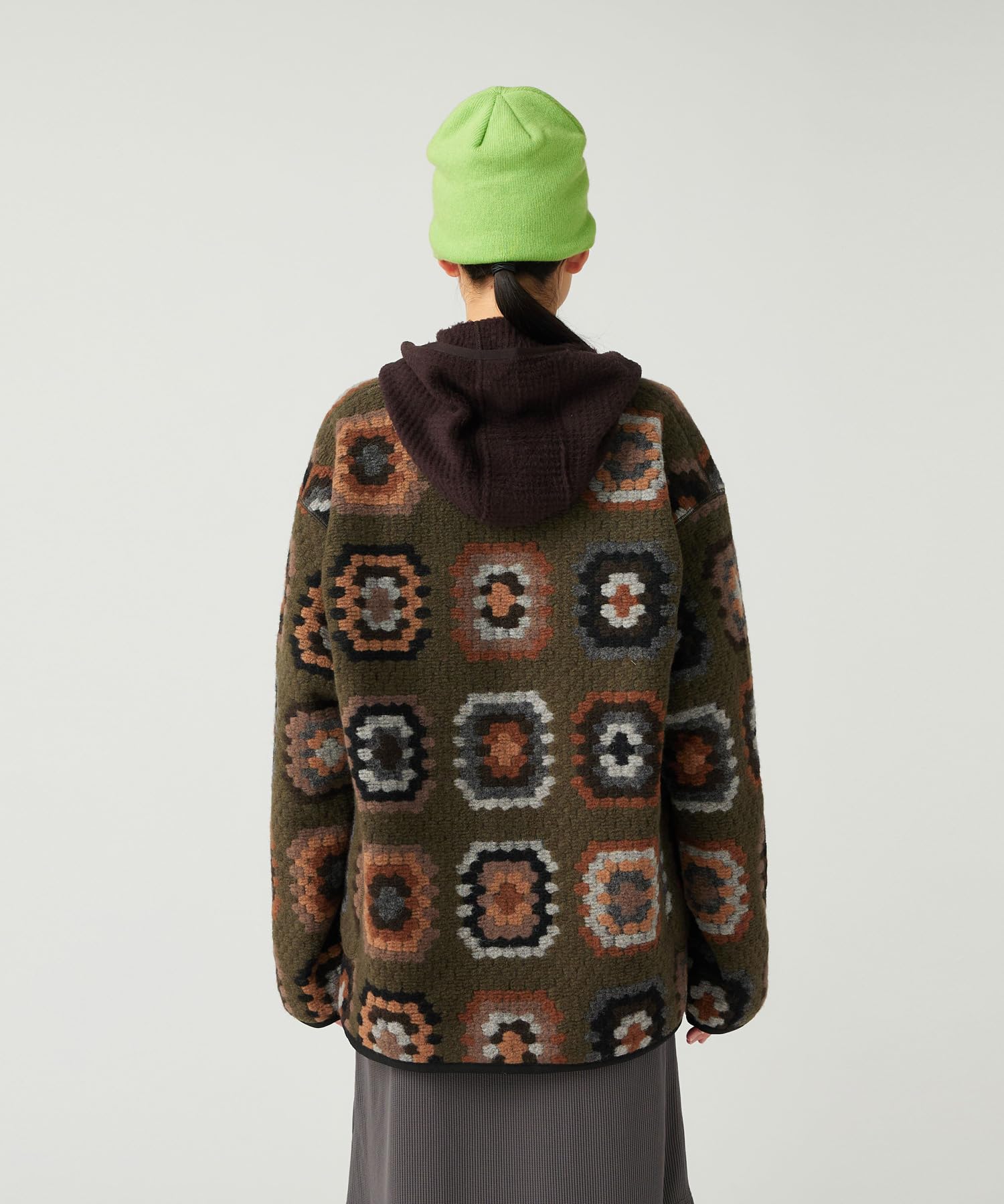 Amazon.co.jp: Snow Peak JK-25AU024 Wool Jacquard Cardigan Unisex