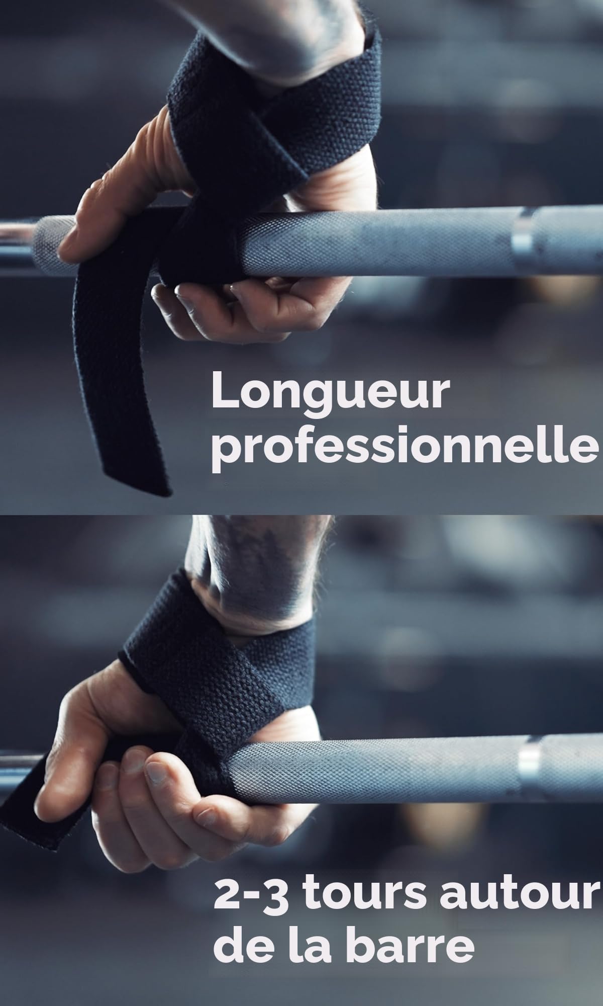 Fitgriff® Sangle de Tirage Musculation - Lifting Straps pour Fitness, Levage, Gym - Accessoires Salle de Sport