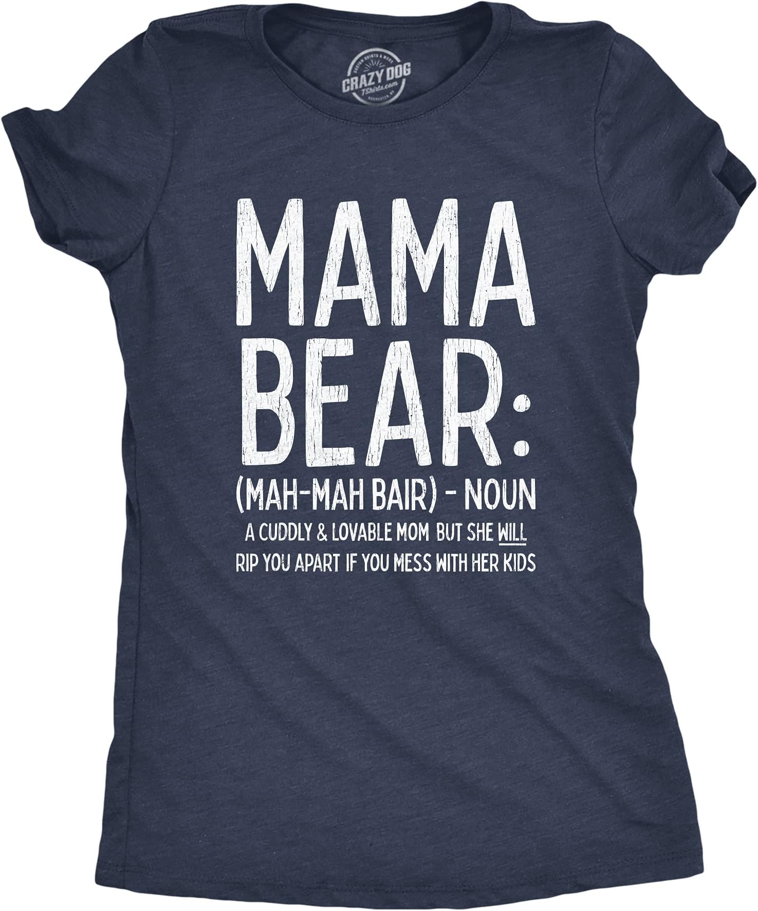 Crazy Dog T-ShirtsWomens Unicorn Mom Tshirt Funny Mothers Day Mythical Horse Tee for Ladies