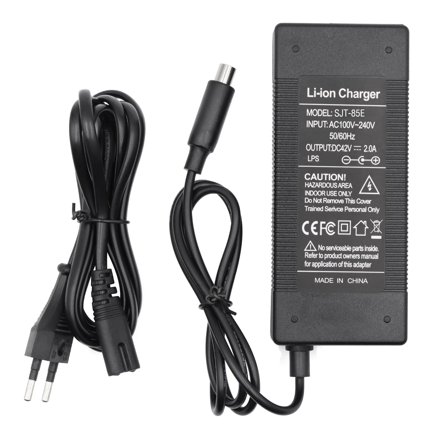 42V 2A Cargador de Batería Patinetes para Xiaomi 1S M365 Lite Pro Pro 2 Mi3 Scooter electrico Bicicleta eléctrica Motocicleta eléctrica Cable Universal 5,5mm 2,1mm
