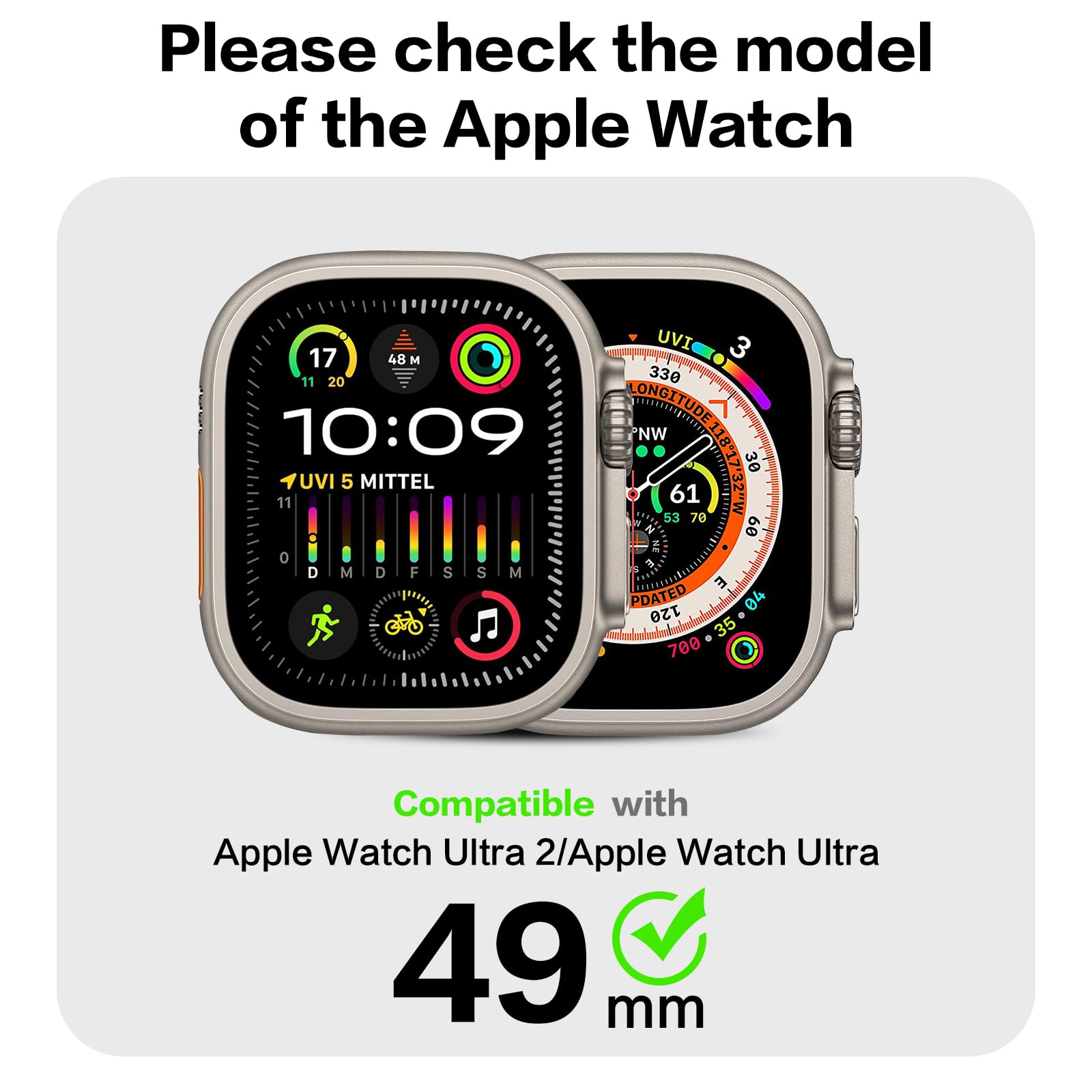 Screen Protector for Apple Watch Ultra 2 49mm/Screen Protector for Apple Watch Ultra 49mm Tempered Glass Case - Image 3