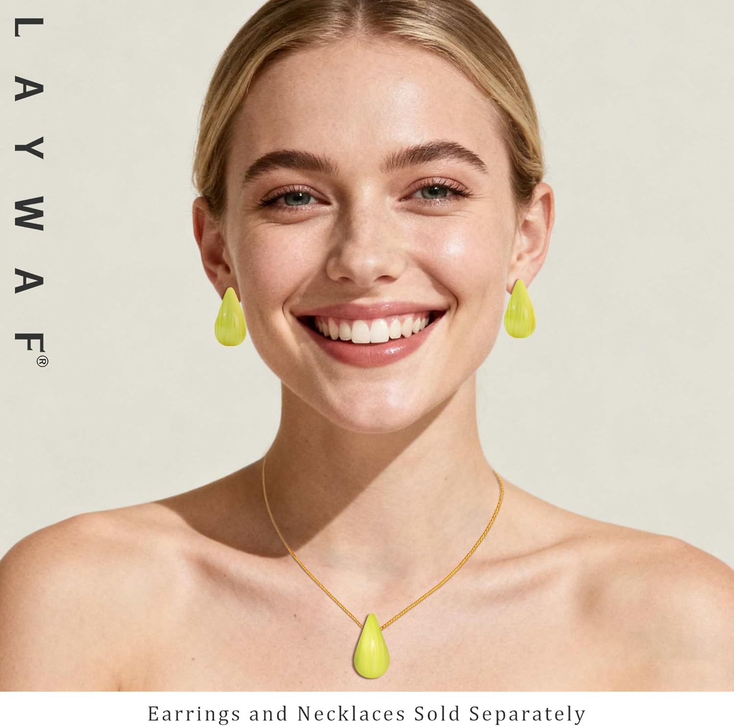 Big Hoop Earrings for Women Trendy, Teardrop Dangle Earrings Jewelry, Hypoallergenic 22K Gold Plated Stainless Steel Posts, Nickel Free Chunky Stud Earrings, Designer Duped Jewelry - Image 4