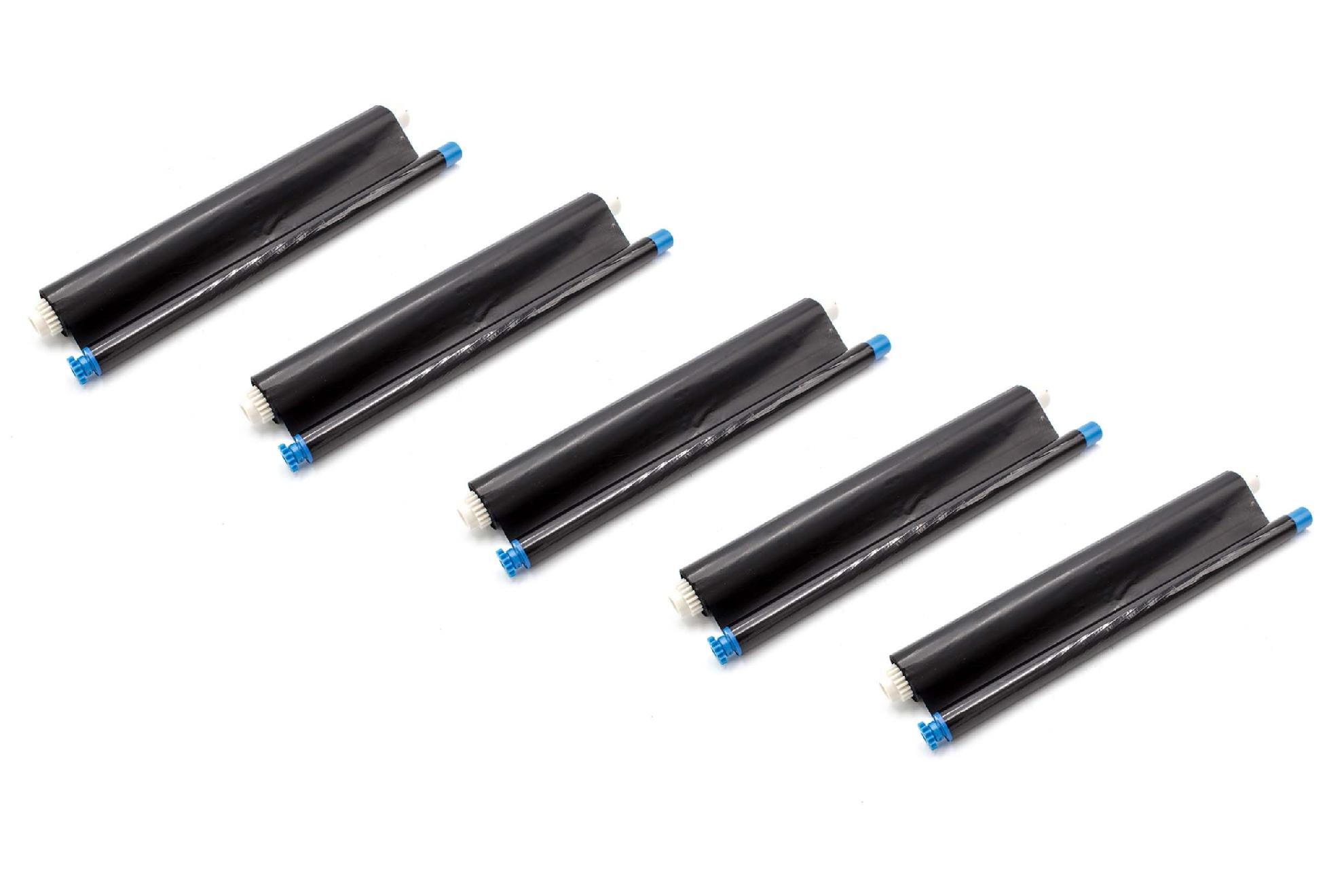 vhbw Pack de 5 láminas térmicas compatible con Panasonic KX-FC 226 G-S impresora de fax - Rollos térmicos compatible 30 m sin chip