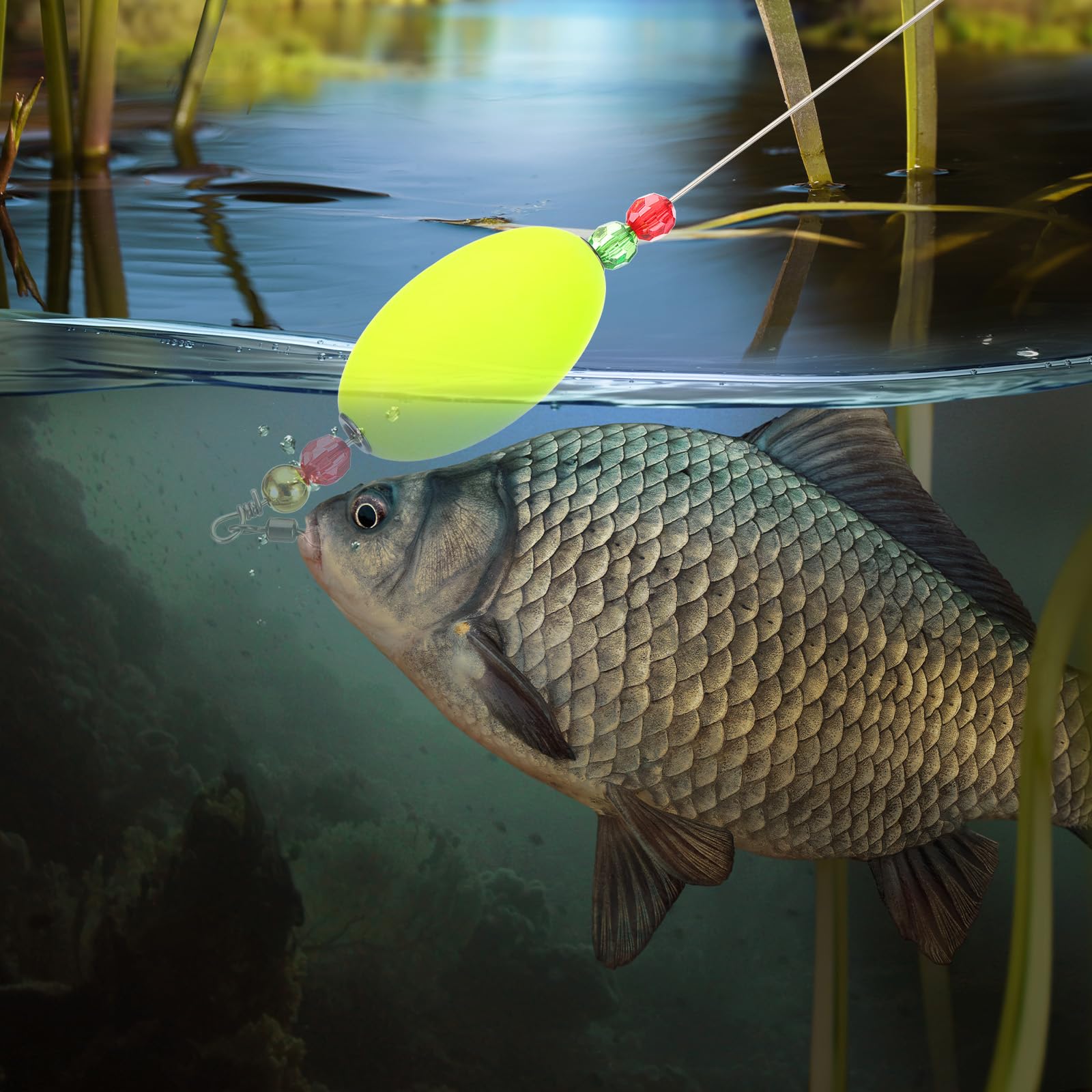 Cajun Thunder Popping Cork PATIKIL Fishing Floats Rig Olive