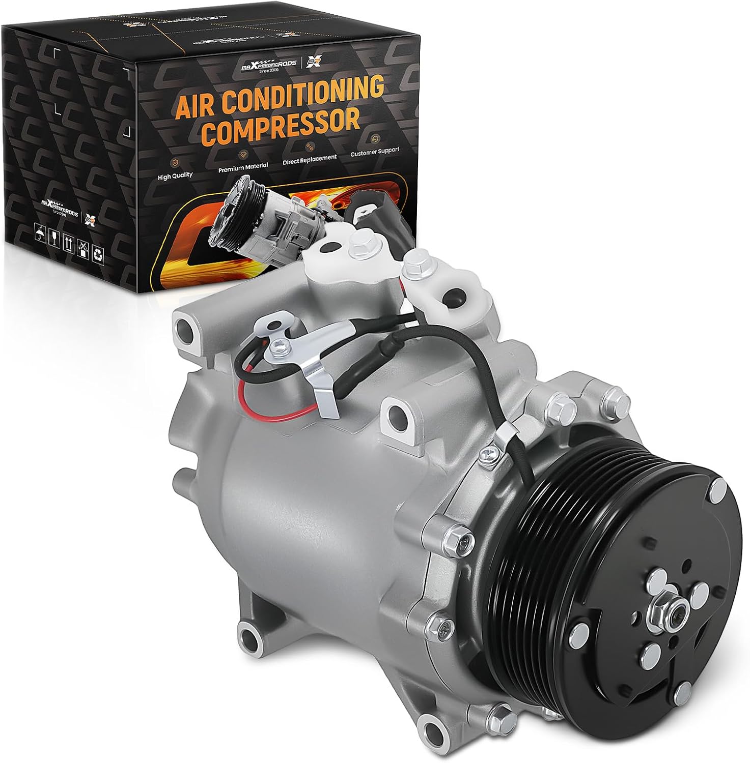 maXpeedingrods AC A/C Compressor w/Clutch for Honda CR-V 2.4L 2002 2003 2004 2005 2006 Replaces CO10663AC
