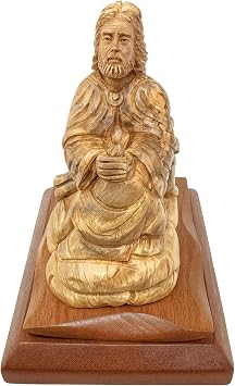 Zuluf Hand-Carved Olive Wood Jesus in Gethsemane Sculpture - Premium Quality Holy Land Art | Ideal Religious Decor & Gift 7.8INCHES FIG021
