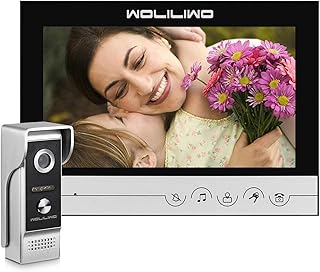 9inch Wired Video Intercom System with Camera and Monitor Doorbell,Doorbell Camera with Monitor Supports Unlocking,Monitoring,Dual-Way Intercom for Villa Home Office Apartment