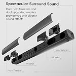 Saiyin 31” Detachable Sound Bar for Smart TV, 2.1ch Surround Sound System | Bluetooth 5.3 Soundbar,TV ARC/Optical/Auxiliary,Wall Mountable,for TV/PC/Gaming/Projectors.