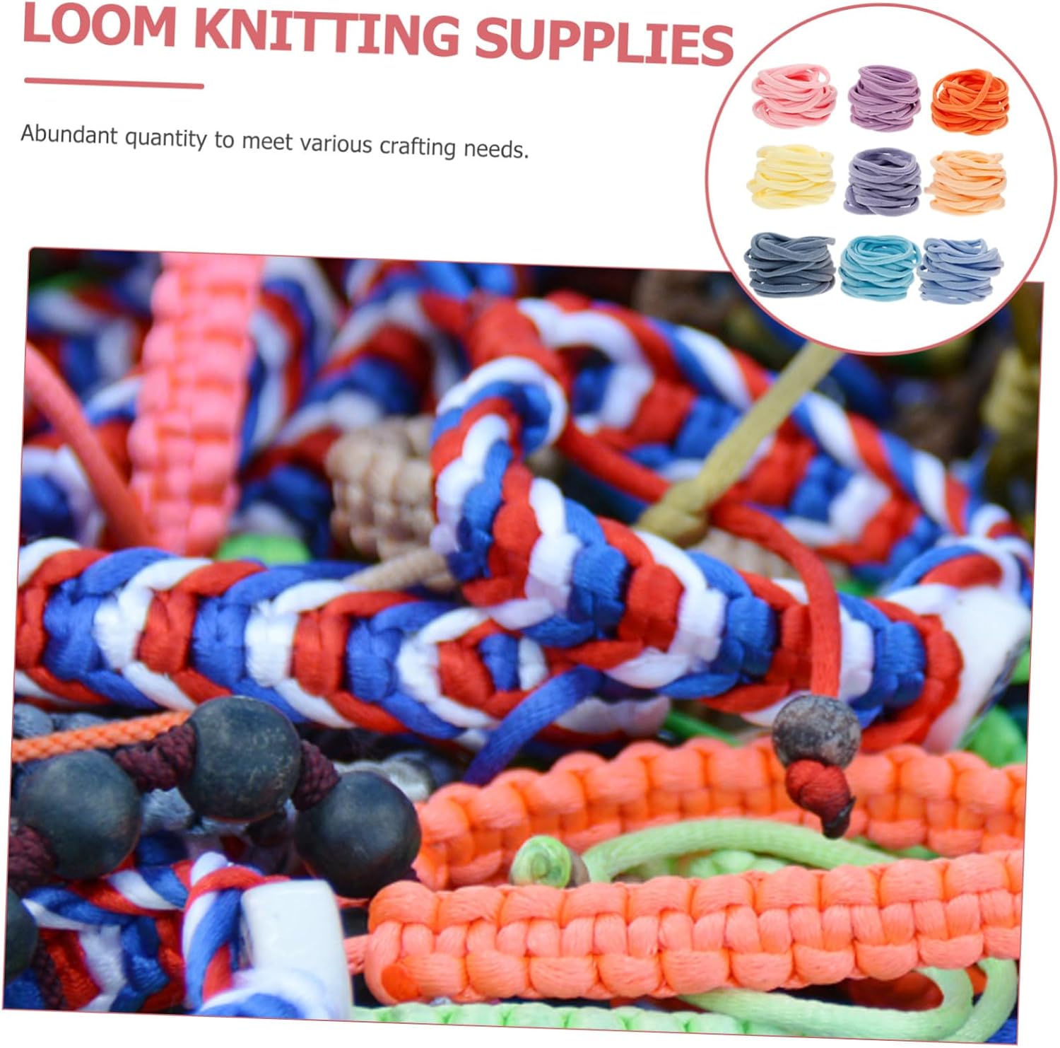 SHINEOFI DIY Weaving Loom Kit for Adults 180pcs Elastic Potholder Loops in Assorted Colors Craft Supplies for Creative Projects and Fun Family Activities