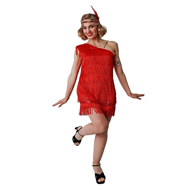 Juguetutto - Disfraz Charleston Rojo para mujer