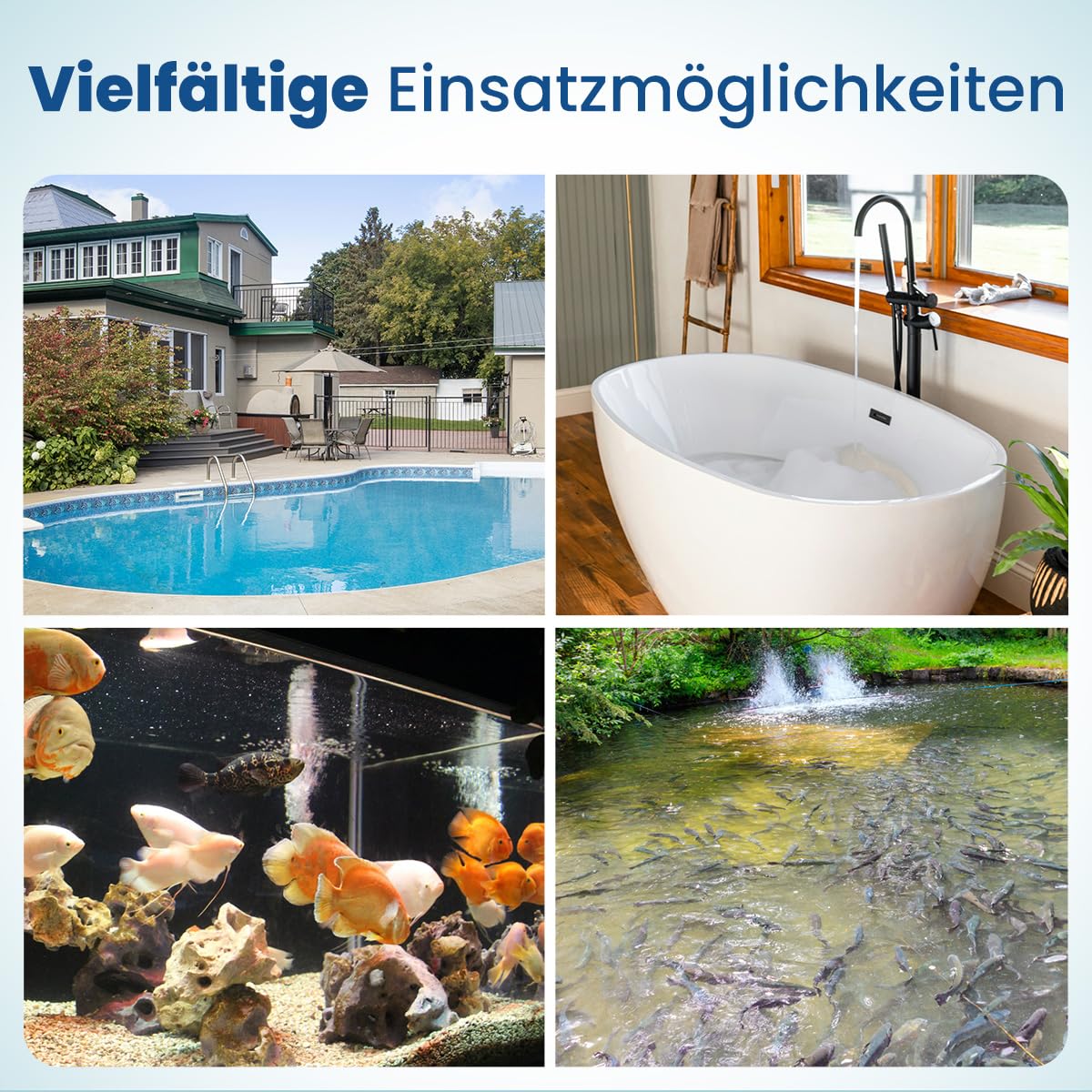 Newentor PoolThermometer Schwimmend - Funk Wasserthermometer -Aufgerüstete IPX8 Wasserdicht - Verbesserter Antennen - Turbo für 100m Reichweite durch Wände - Weiß mit Basisstation