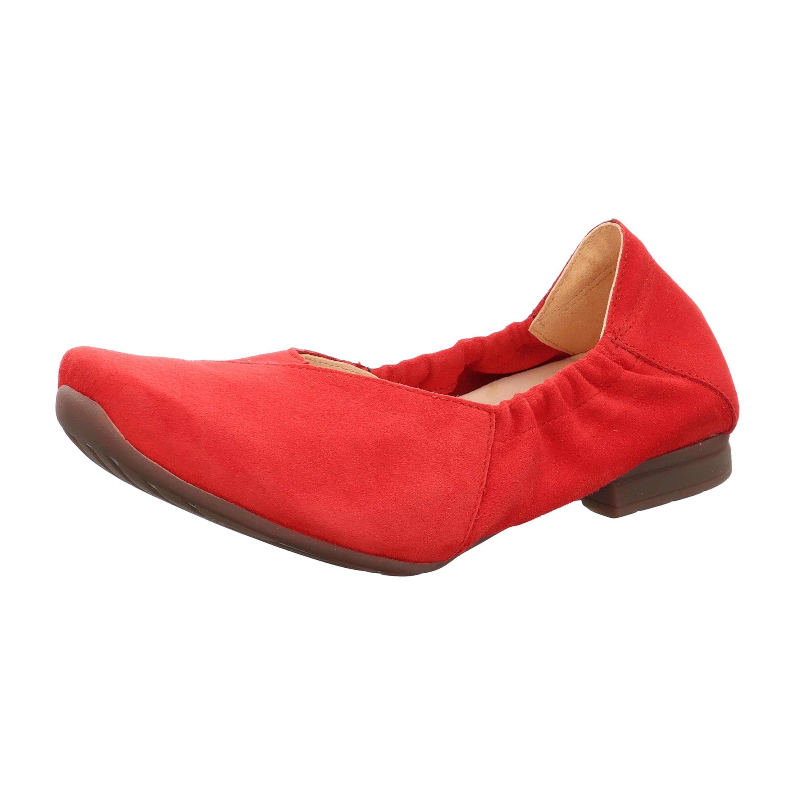 Think! Women's Gaudi Sustainable Interchangeable Footbed Ballet Flats, 5000 Fire, 3.5 UK