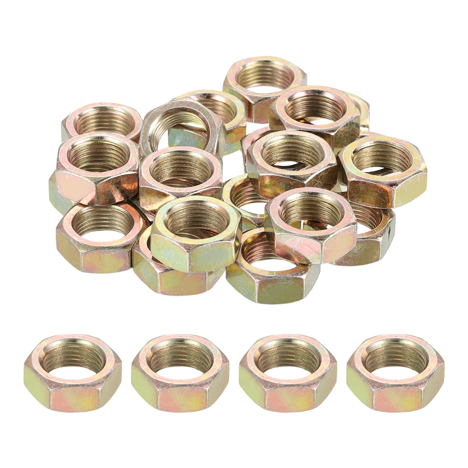 PATIKIL M12x1x7mm Steel Hex Nuts