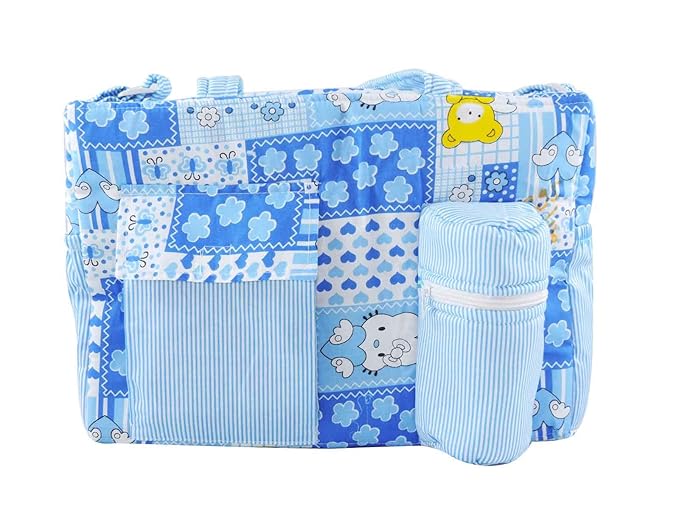 Ole Baby ABC Mother Diaper Bag Pure Cotton Baby Bag/Nappy Bag/Diaper Tote/Stroller Straps Bag/Diaper Bag/Mummy Bag/Handbag/Travel Organizer Bag/Multi-Function Jumbo Diaper Bag
