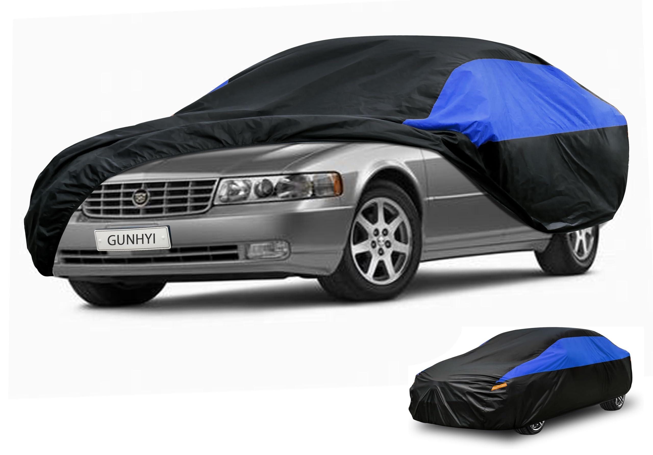 GUNHYI Cadillac Car Cover Custom Fit Cadillac Seville Waterproof All Weather, Lightweight Full Car Cover Outdoor Sun UV Rain Dust Snow Wind Protection.