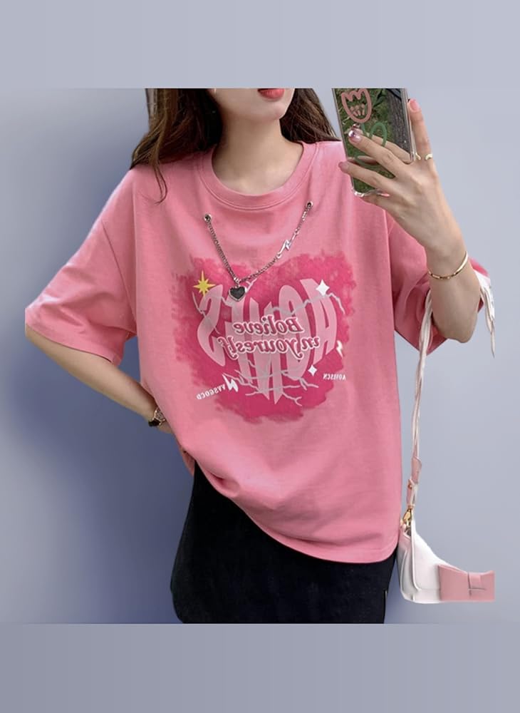 Amazon | [YONGO]レディース 半袖 tシャツ ゆったり 夏
