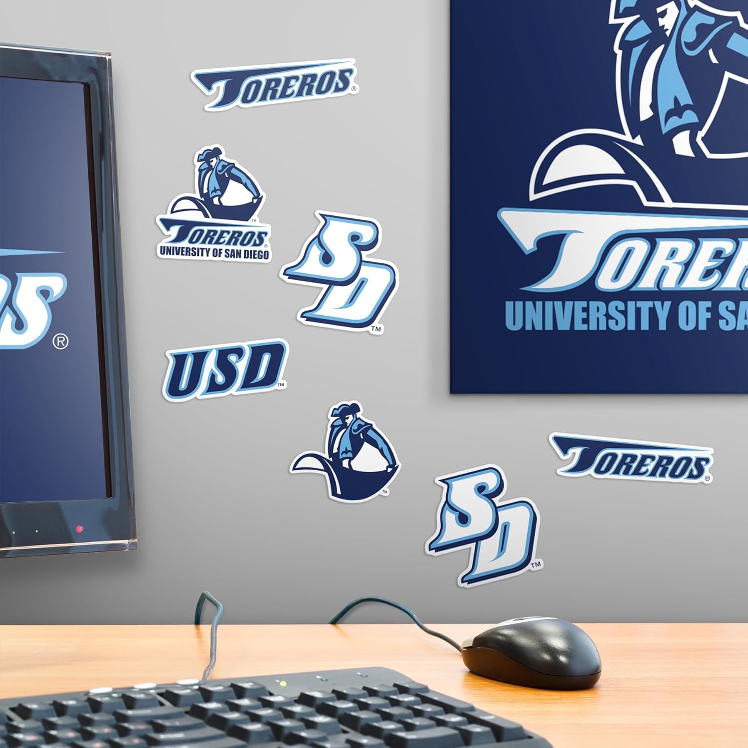 University of San Diego Spirit Logo Vinyl Large Deluxe Stickers Variety Pack - Laptop, Water Bottle, Scrapbooking, Tablet, Skateboard, Indoor/Outdoor - Image 6