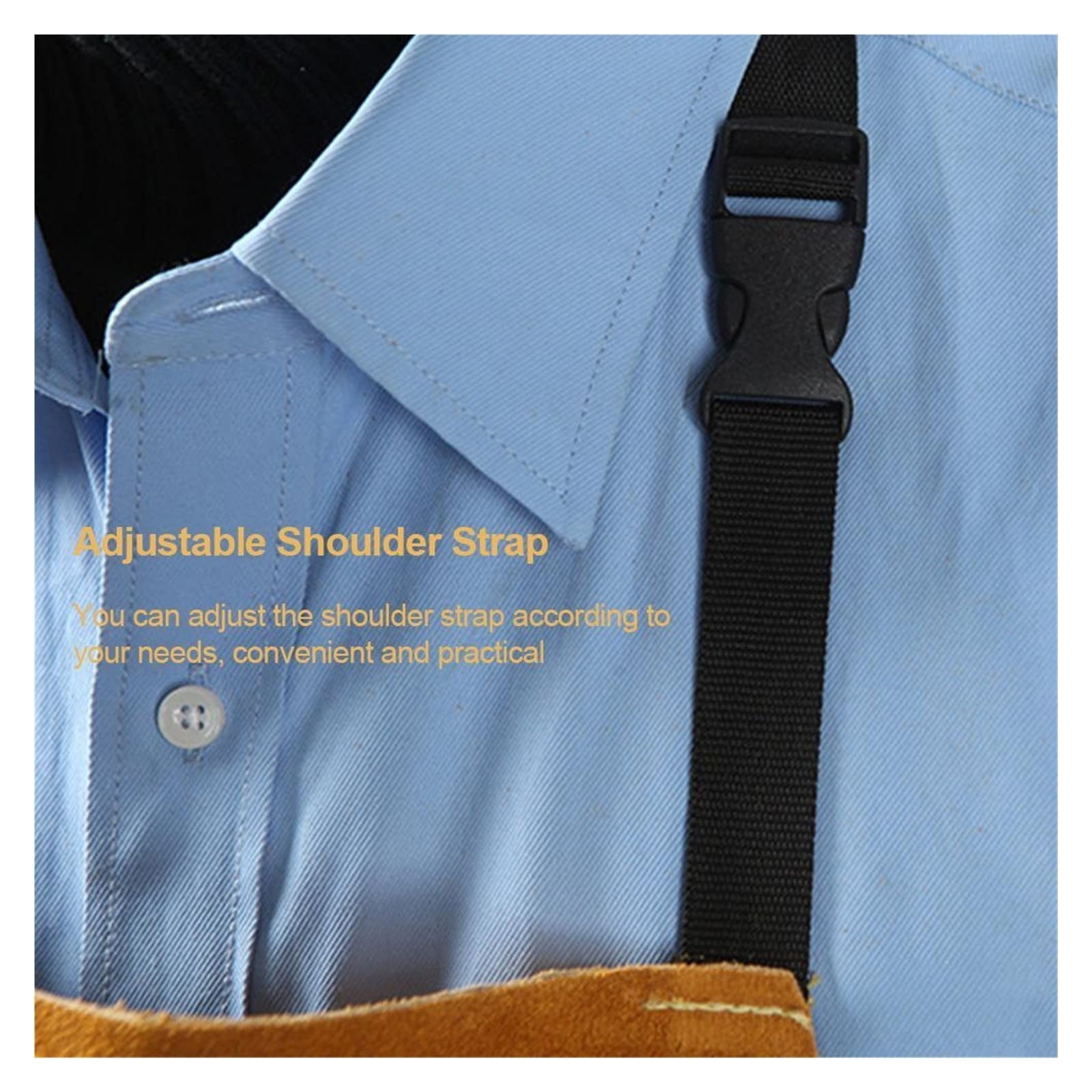 Soldadura delantal de cuero soldador de cuero delantal de tela profesional carpintero herrero ropa de jardín, Accesorios de soldadura