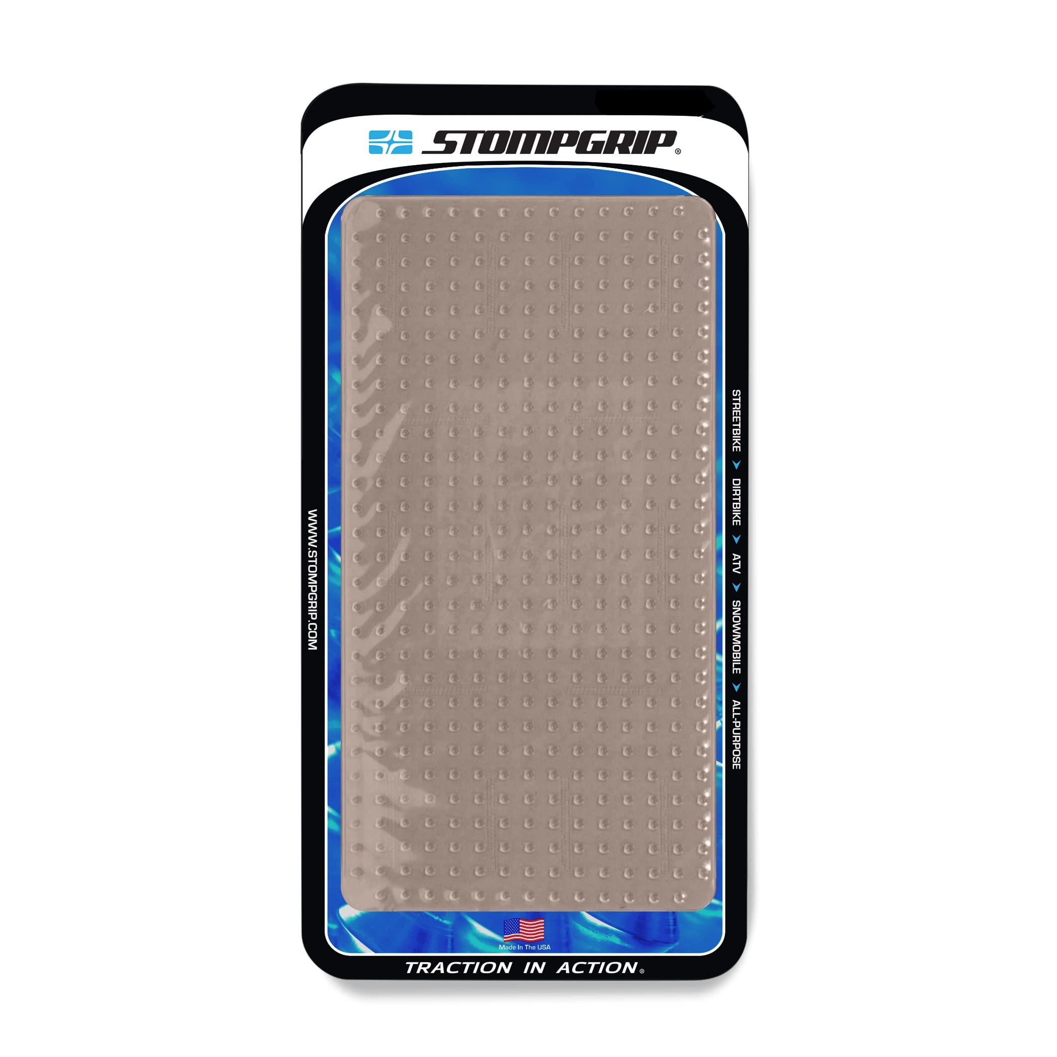 StompgripMotorcycle Traction Pads - Universal Sheet - Volcano Grip Pattern (Clear)