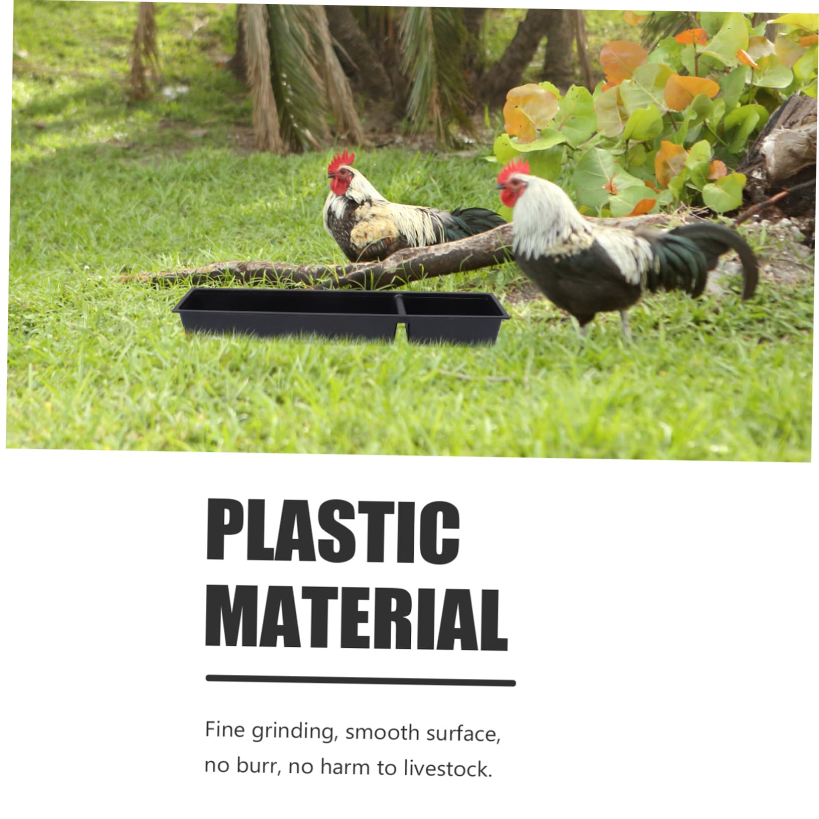 Vassoio per Gabbia Pollaio Nero in Plastico 2 Pezzi