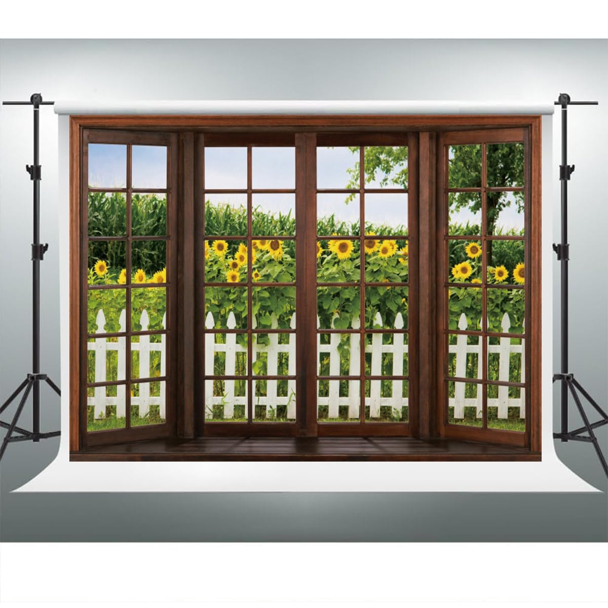 YongFoto 5x3ft Photography Backdrop Spring White And Yellow Flowers Grass Field Trees Sunshine Nature Photo Background Backdrops Photography Photo - View #8