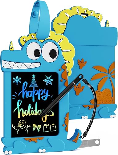 TEKFUN NanoDoodle - Juguetes para niños, juguetes de dinosaurio para viajes por carretera, tableta de escritura LCD de 4.5 pulgadas, tablero de