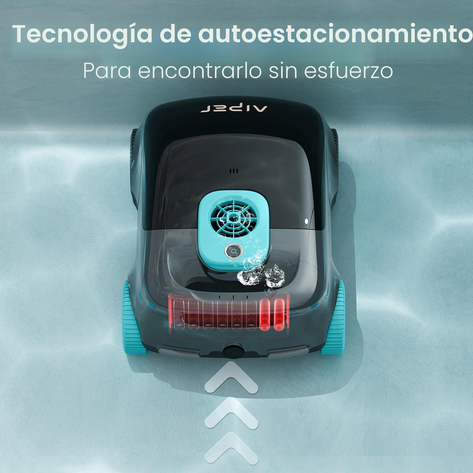 AIPER Robot de Piscina inalámbrico, Limpiador automático de Piscinas con filtración Avanzada de partículas, 100-130 Minutos de autonomía, tecnología de Aparcamiento automático, Ideal para Piscinas de