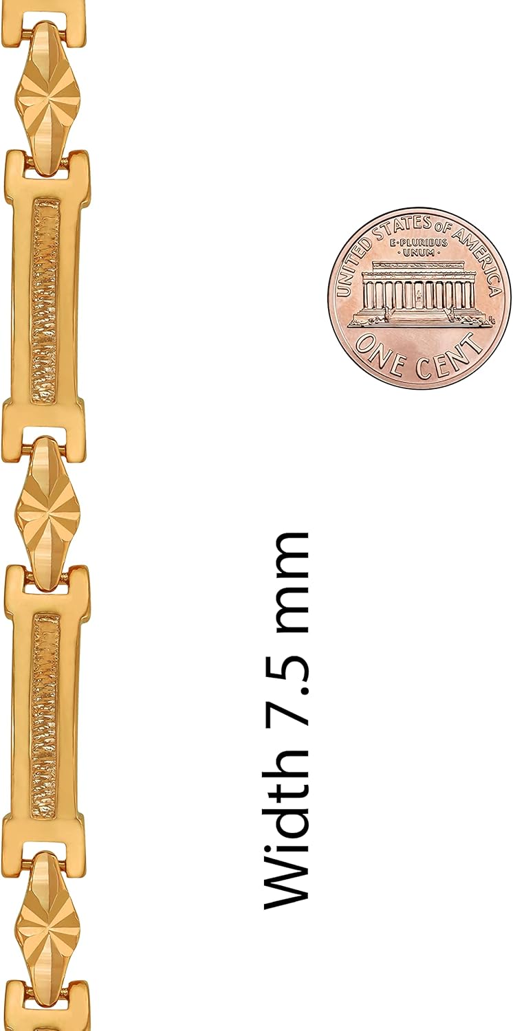 LIFETIME JEWELRY Diamond Cut Shine Bracelet for Women and Men 24k Real Gold Plated